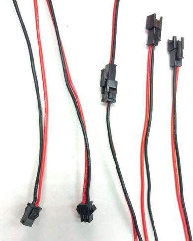 Hengfuntong-Elec 10 أزواج 20 قطعة عالية التيار أمبير شحن RC شاحن بطارية JST SM 2 دبابيس ذكر موصل سالب سلك أسلاك التوصيل المصنوعة 20awg 100 مللي متر in Kuwait