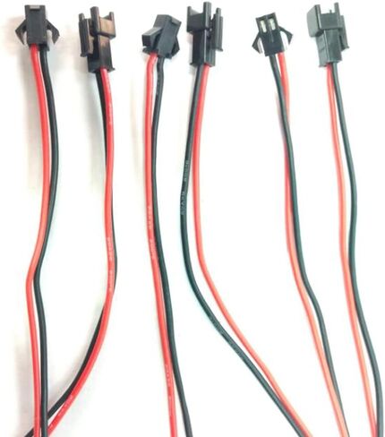 Hengfuntong-Elec 10 أزواج 20 قطعة عالية التيار أمبير شحن RC شاحن بطارية JST SM 2 دبابيس ذكر موصل سالب سلك أسلاك التوصيل المصنوعة 20awg 100 مللي متر in Kuwait