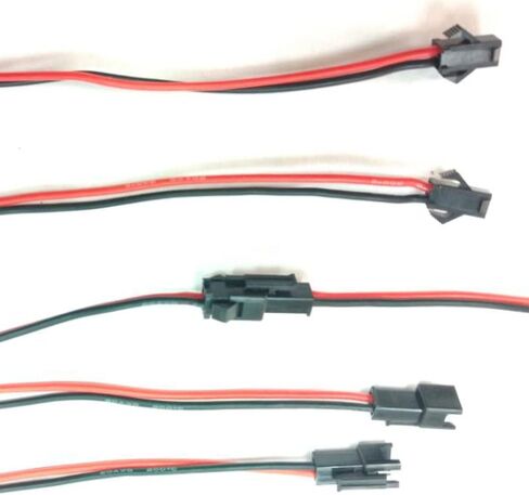 Hengfuntong-Elec 10 أزواج 20 قطعة عالية التيار أمبير شحن RC شاحن بطارية JST SM 2 دبابيس ذكر موصل سالب سلك أسلاك التوصيل المصنوعة 20awg 100 مللي متر in Kuwait