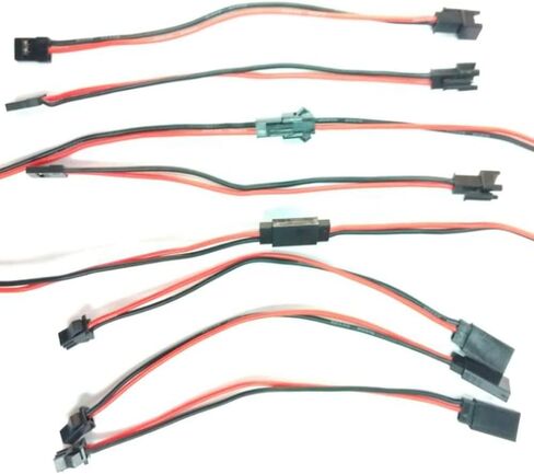 Hengfuntong-Elec 10 أزواج 20 قطعة عالية التيار أمبير شحن RC شاحن بطارية JST SM 2 دبابيس ذكر موصل سالب سلك أسلاك التوصيل المصنوعة 20awg 100 مللي متر in Kuwait