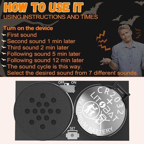 ROLWAY Noise Maker Prank (2 Pack), Cricket Pranks for Adults Annoying Noise Maker for Kids Adults, Noise Machines Pranks Sound Stuff Practical Joke, Office, School, Black in Kuwait