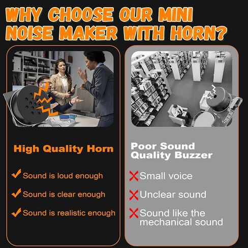 ROLWAY Noise Maker Prank (2 Pack), Cricket Pranks for Adults Annoying Noise Maker for Kids Adults, Noise Machines Pranks Sound Stuff Practical Joke, Office, School, Black in Kuwait