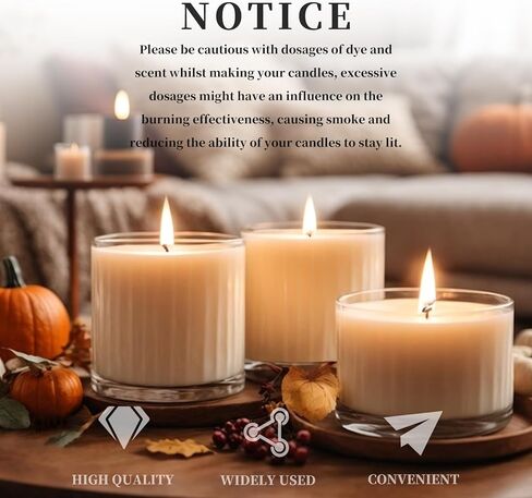 100pcs 6inch Candle Wicks Candle Wick with 1 Candle Wick Holder and 100dots Candle Stickers for Candle Making Pre-Waxed Candle Making Supplies in Kuwait