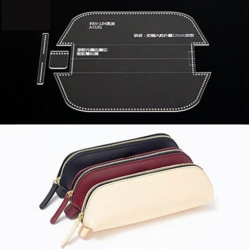 BAENRCY Pencil Case Acrylic Template Leather Pattern Acrylic Leather Pattern Leather Templates in Saudi Arabia