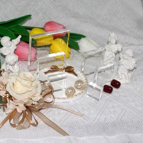 7 قطع من كتل الأكريليك أدوات كتلة الختم الواضحة من الأكريليك حامل عرض مجوهرات من الأكريليك قاعدة مصقولة من الأكريليك حامل عرض مستحضرات التجميل حامل مسطح لحرف سكرابوكينغ الزفاف in Kuwait