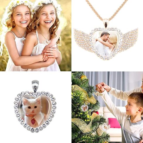 مجموعة قلادة على شكل قلب مكونة من 72 قطعة من حجر الراين من Aulufft، 24 صينية قلادة على شكل قلب دائري ملون يمكنك صنعها بنفسك مع 24 سلسلة مشبك على شكل جراد البحر و24 كبوشن زجاجية لصنع الحرف اليدوية in Kuwait