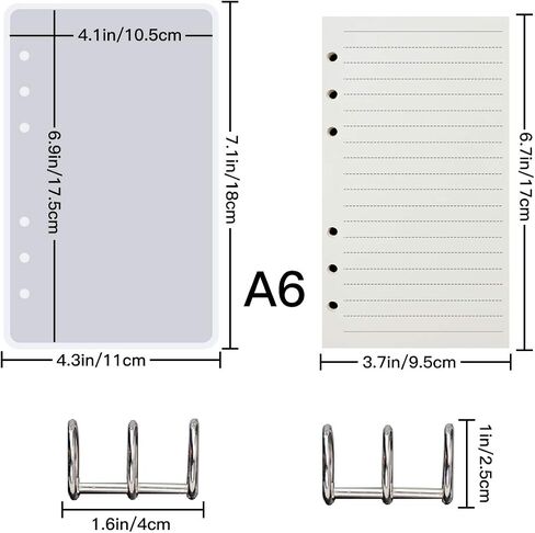 8 PCS Full-Featured Notebook Resin Casting Molds Kit,Include 2 PCS A6 Silicone Molds for Resin Book Cover, 4 Pcs Three-Ring Book Binder Rings,2 Pack Refill Paper,Perfect Kit for DIY Epoxy Resin in Kuwait