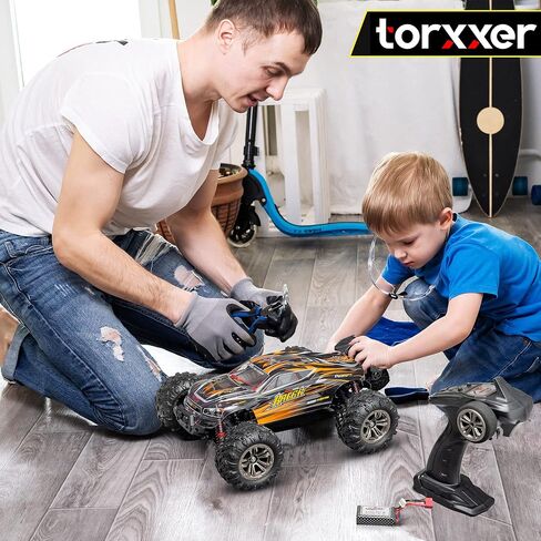 شاحنة TORXXER بدون فرش بمقياس 1:16 - سيارة RC عالية السرعة من فئة هواية، تصل إلى 33 ميلاً في الساعة - الدفع الرباعي للطرق الوعرة للقبضة على أي تضاريس - جاهزة لتشغيل شاحنة الكأس المقاومة للماء (أخضر) in Saudi Arabia