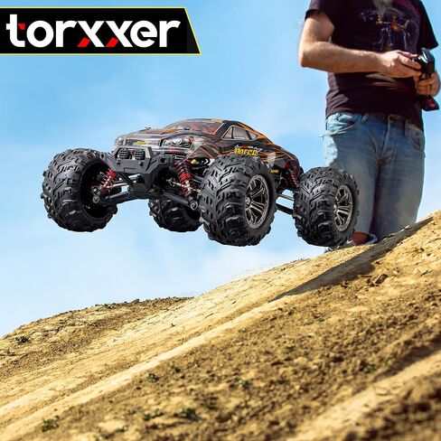 شاحنة TORXXER بدون فرش بمقياس 1:16 - سيارة RC عالية السرعة من فئة هواية، تصل إلى 33 ميلاً في الساعة - الدفع الرباعي للطرق الوعرة للقبضة على أي تضاريس - جاهزة لتشغيل شاحنة الكأس المقاومة للماء (أخضر) in Saudi Arabia