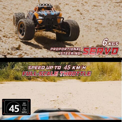 سيارة GoolRC WLtoys 104009 RC، سيارة تحكم عن بعد بمقياس 1:10، شاحنة RC عالية السرعة 45 كم/ساعة، 2.4 جيجا هرتز لجميع التضاريس، سيارة كهربائية للتسلق مع بطاريتين للأطفال والكبار in Saudi Arabia