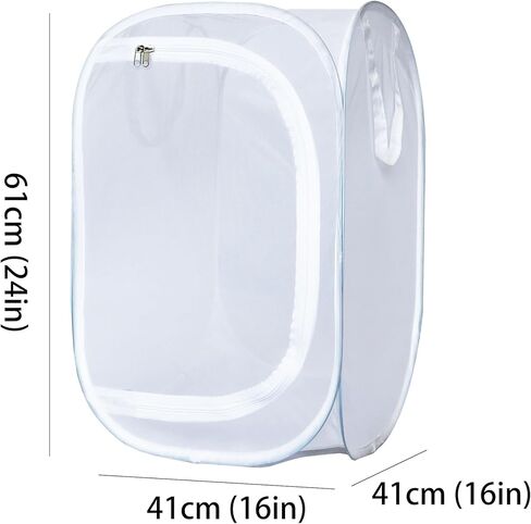 Pop-up Insect and Butterfly Habitat Cage Terrarium Clear Mesh Enclosure - 16" x 16" x 24" in Saudi Arabia
