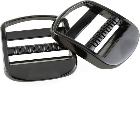 E-outstanding Tension Lock 4PCS 32mm/1.26Inch Black Adjustable Zinc Alloy Buckles Ladder Lock Slider for Backpack Strap Accessories, Black, 32mm in Saudi Arabia