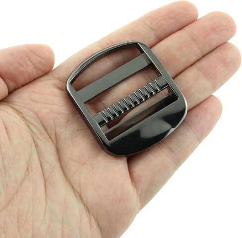 E-outstanding Tension Lock 4PCS 32mm/1.26Inch Black Adjustable Zinc Alloy Buckles Ladder Lock Slider for Backpack Strap Accessories, Black, 32mm in Saudi Arabia