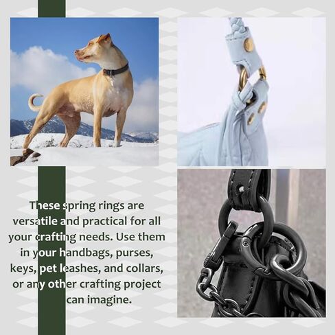 Bumnay 32Pcs Spring O Rings Snap Clip, 16 Colors Zinc Alloy O Rings Round Carabiner Keyring Spring Buckles for Handbag Purse Key Chains Pet Leash DIY (1Inch OD, 0.7Inch ID) in Kuwait