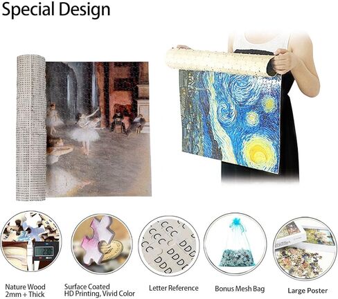 أحجية المتنزهات الوطنية الخشبية للبالغين 1000 قطعة - جميع ملصقات ألغاز المتنزهات الوطنية البالغ عددها 64 تتضمن يلوستون، يوسمايت، كولورادو/جراند كانيون، نهر جليدي/صهيون/عتيق/أكاديا، يتضمن ملصق كبير in Kuwait