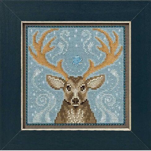 Winter Stag Beaded Counted Cross Stitch Kit Mill Hill Buttons & Beads 2016 Winter Series MH141636 in Saudi Arabia
