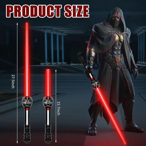 Cemocle 6PCS LED Spider Light Sword - مجموعة ألعاب السيف الخفيفة القابلة للسحب وتأثير الصوت - مع صوت حساس للحركة كأفضل هدية للأطفال البالغين in Kuwait