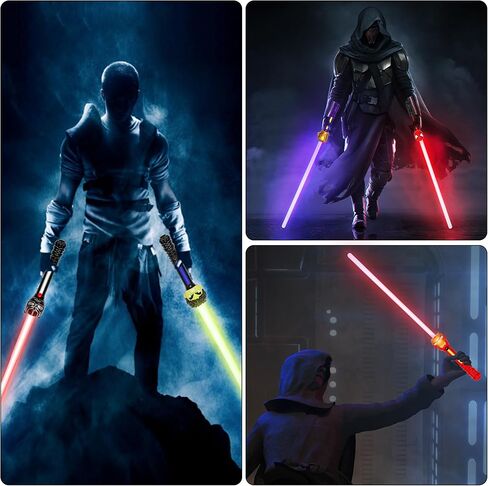 Cemocle 6PCS LED Spider Light Sword - مجموعة ألعاب السيف الخفيفة القابلة للسحب وتأثير الصوت - مع صوت حساس للحركة كأفضل هدية للأطفال البالغين in Kuwait