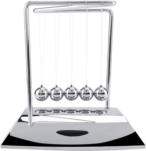 AIXICWXI Z-Shape Newton's Cradle Balance Ball Classic Newton Ball Metal Pendulum Balls فيزياء العلوم الحلي الذكية اللعب لمكتب الديكور المنزلي in Kuwait