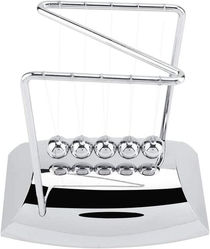 AIXICWXI Z-Shape Newton's Cradle Balance Ball Classic Newton Ball Metal Pendulum Balls فيزياء العلوم الحلي الذكية اللعب لمكتب الديكور المنزلي in Kuwait