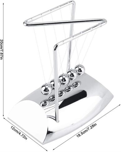 AIXICWXI Z-Shape Newton's Cradle Balance Ball Classic Newton Ball Metal Pendulum Balls فيزياء العلوم الحلي الذكية اللعب لمكتب الديكور المنزلي in Kuwait