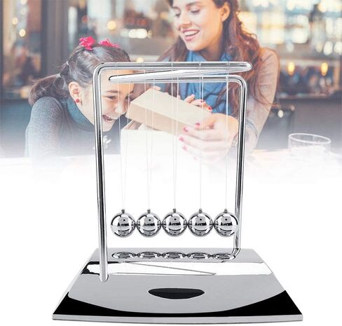 AIXICWXI Z-Shape Newton's Cradle Balance Ball Classic Newton Ball Metal Pendulum Balls فيزياء العلوم الحلي الذكية اللعب لمكتب الديكور المنزلي in Kuwait