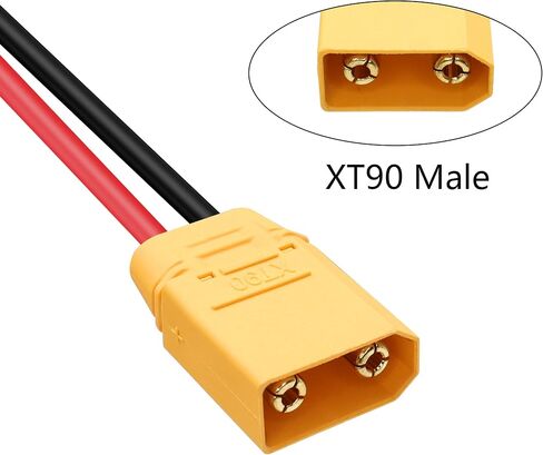RIIEYOCA XT90 ذكر إلى XT90 موصل قابس أنثى، XT90 1M/3.3ft 10AWG سلك تمديد، لبطارية ليبو RC طائرة بدون طيار FPV نموذج طائرة كبيرة in Kuwait