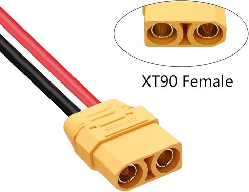 RIIEYOCA XT90 ذكر إلى XT90 موصل قابس أنثى، XT90 1M/3.3ft 10AWG سلك تمديد، لبطارية ليبو RC طائرة بدون طيار FPV نموذج طائرة كبيرة in Kuwait