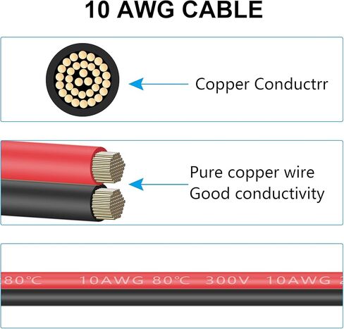RIIEYOCA XT90 ذكر إلى XT90 موصل قابس أنثى، XT90 1M/3.3ft 10AWG سلك تمديد، لبطارية ليبو RC طائرة بدون طيار FPV نموذج طائرة كبيرة in Kuwait