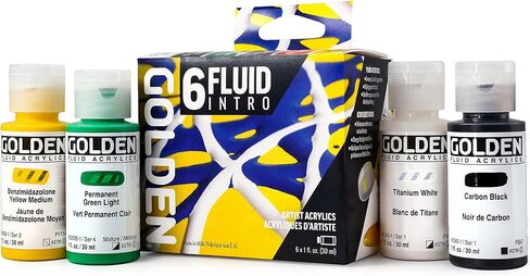 Golden Artist Colors, Fluid Acrylics, 6-color Intro Set in Saudi Arabia