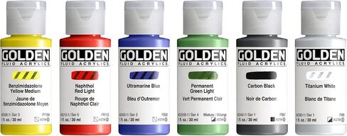 Golden Artist Colors, Fluid Acrylics, 6-color Intro Set in Saudi Arabia