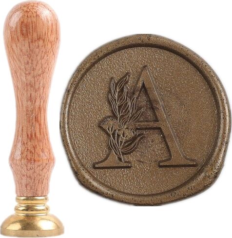 مجموعة ختم الشمع على شكل حرف C، مجموعة ختم الشمع من ONWINPOR قطعتين من أوراق الأوكالبتوس الأبجدية C مع مقبض خشبي كريستالي و300 قطعة من خرز ختم الشمع باللون الأحمر والذهبي الأزرق وملعقة الشمع والشموع (C) in Kuwait