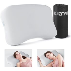 Ruizman Travel Size Memory Foam Pillows, Cooling Travel Pillow for Sleeping, Camping Pillow with Handy Storage Bag - Soft Neck & Cervical Pillows for Side Back Sleepers in Kuwait