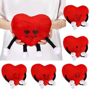Syhood 6 Pcs Heart Stuffed Plush for Valentine's Day Gifts for Girlfriend Boyfriend Love Cute Plush Toys Heart Shaped Throw Pillow for Bedroom Sofa Car Chair Living Room Cuddly Decoration (Colorful) in Saudi Arabia