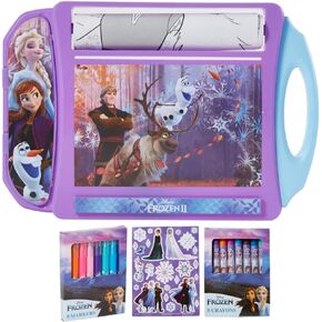 Nickelodeon Blue’s Clues Roller Art Desk Set for Girls and Boys, Travel Coloring Activity for Kids, with Crayons, Markers and Stickers