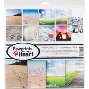 Reminisce PAW-200 Pawprints on My Heart Scrapbook Kit, 12x12 inches