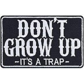 Being an Adult is Dumbest Sew on Patch - Iron on Patches for Adults, Old People - Wildly Popular Funny Embroidered Patches for Jackets, Jeans, Backpacks, Hats, Shirts - 3.42x1.96 in
