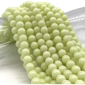 ABCGEMS (الصخور المتوهجة بالأشعة فوق البنفسجية) خرز يووبرلايت سموكي أمريكي من بحيرة سوبيريور (لهب وامض تحت الأشعة فوق البنفسجية) شفاء شقرا طاقة كريستال حجر DIY صناعة المجوهرات ناعمة مستديرة 8 مم in Kuwait