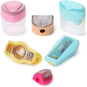 مستر.بين - مبراة اقلام ملونة مع غطاء، 6 قطع، مبراة اقلام رصاص لطيفة، مبراة اقلام للاطفال، مبراة اقلام رصاص للطلاب، مبراة اقلام يدوية، هدايا الكريسماس in Kuwait