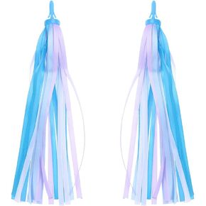 VORCOOL 1Pair Bike Handlebar Streamers Bicycle Grips Colorful Polyester Streamers Tassel Ribbons Children Baby Carrier Accessories