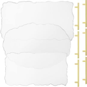 Hoolerry Silicone Resin Tray Mold with Gold Handles Silicone Tray Mold Silicone Molds for Epoxy Resin Jewelry Resin Casting Molds for DIY Crafts Making Faux Agate Tray Serving Board Home (3 Pack) in Kuwait