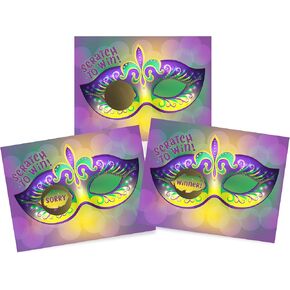 My Scratch Offs Mardi Gras Scratch Off Game Cards- Set of 26 (Mardi Gras Bingo)
