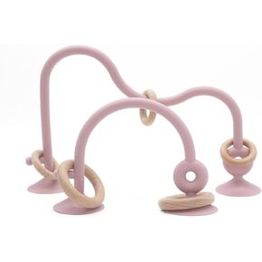 Montessori Educational Toys For Infant Toddlers, High Chair Toys With Suction Cups For Toddlers 0-6 M+ Food Grade Silicone Teething toy For Toddler 6M+, Parent-Child Baby Toy Set 12 18 M+ (Dusty Blue) in Kuwait