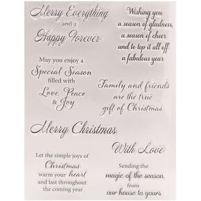 LZBRDY Noel Christmas Tree Flower Leaves Deer Star Clear Stamps for Card Making Scrapbooking Birthday Thanksgiving Christmas Valentine's Day Craft Stamps Album Decors