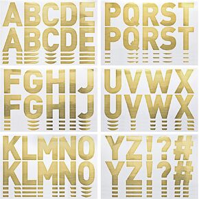 Chinco 464 Pcs 48 Sheets 2.5 Inch Letter Stickers Capital Alphabet Stickers Self Adhesive Art Making Letters DIY Crafts Letter Decals for Classroom Door Wall Mailbox Bulletin Board (Black)