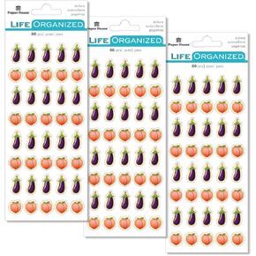 Paper House Productions Eggplant & Peaches Planner Creative Journaling Clear Stickers Multipack (Pack of 3) in Kuwait