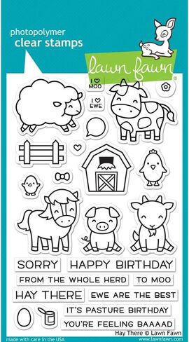 مجموعة طوابع شفافة وقوالب منسقة من Lawn Fawn Hay There - حزمة مكونة من قطعتين (LF1595 وLF1596) in Saudi Arabia