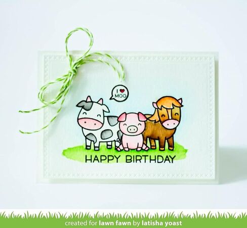 مجموعة طوابع شفافة وقوالب منسقة من Lawn Fawn Hay There - حزمة مكونة من قطعتين (LF1595 وLF1596) in Saudi Arabia