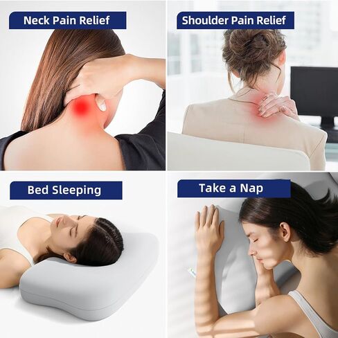 Ruizman Travel Size Memory Foam Pillows, Cooling Travel Pillow for Sleeping, Camping Pillow with Handy Storage Bag - Soft Neck & Cervical Pillows for Side Back Sleepers in Kuwait