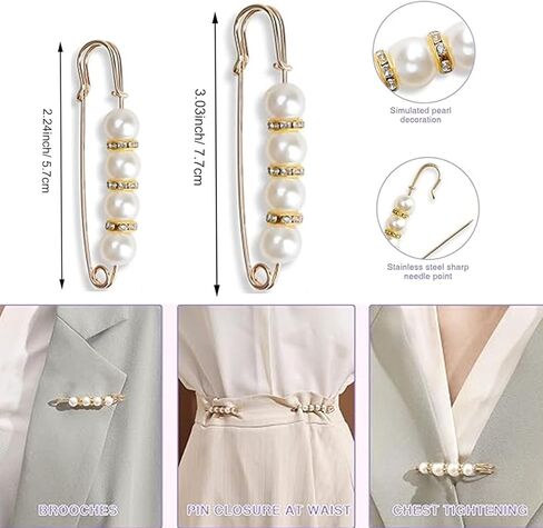 12 مجموعة من دبابيس زر الجينز، قابلة للتعديل بدون خياطة، معدنية قابلة للفصل، سراويل بديلة لشد الخصر، مشبك لؤلؤ، مشبك شال سترة، دبابيس صناعية، دبابيس أمان ممتدة لسراويل الجينز الفضفاضة in Kuwait